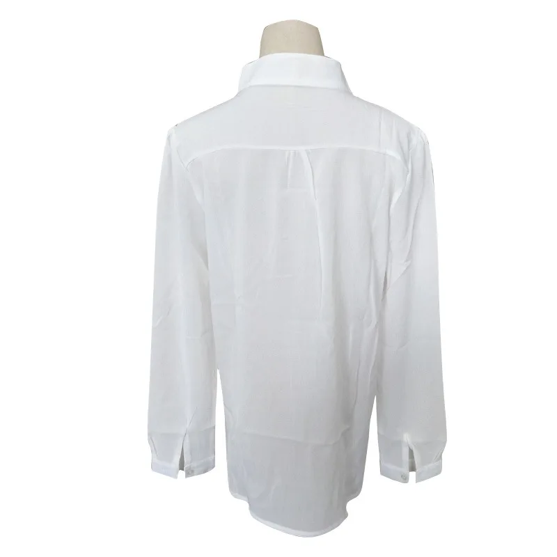 

Women Blouses 2019 Fashion Long Sleeve V-NECK Collar Office Shirt Leisure Blouse Shirt Casual Tops Plus Size Blusas Femininas