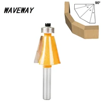8mm shank 15 degree chamfer bevel edging router bit horse nose bit with bearing wood cutting tool woodworking router bits