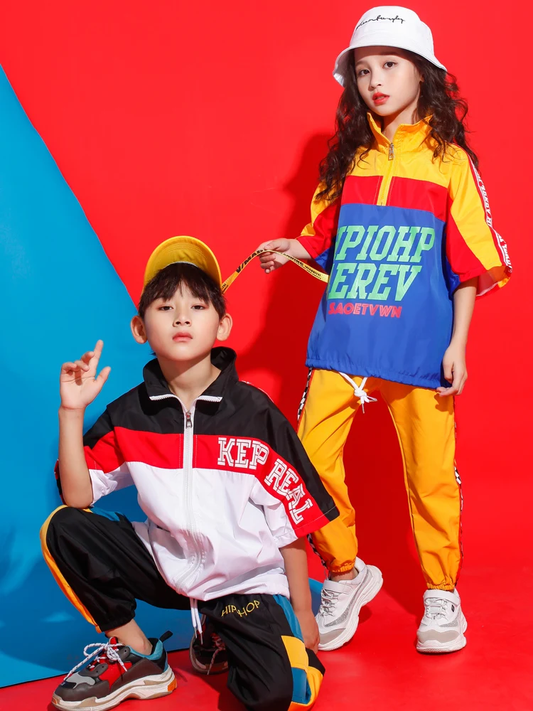 Бальная куртка с коротким рукавом для девочек штаны бега Одежда танцев Детские