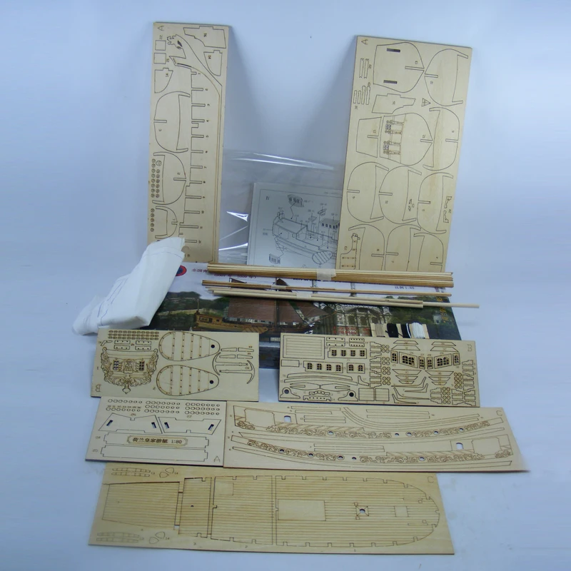 Комплект модели корабля хобби поезд деревянные модель 3d лазерная резка весы 1/80
