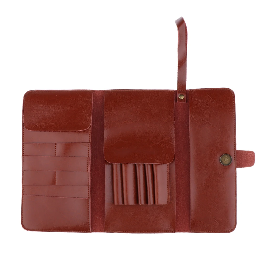 

Парикмахерских ножниц сумка для ножниц Чехол Парикмахерская чехол для инструментов мешок коричневый