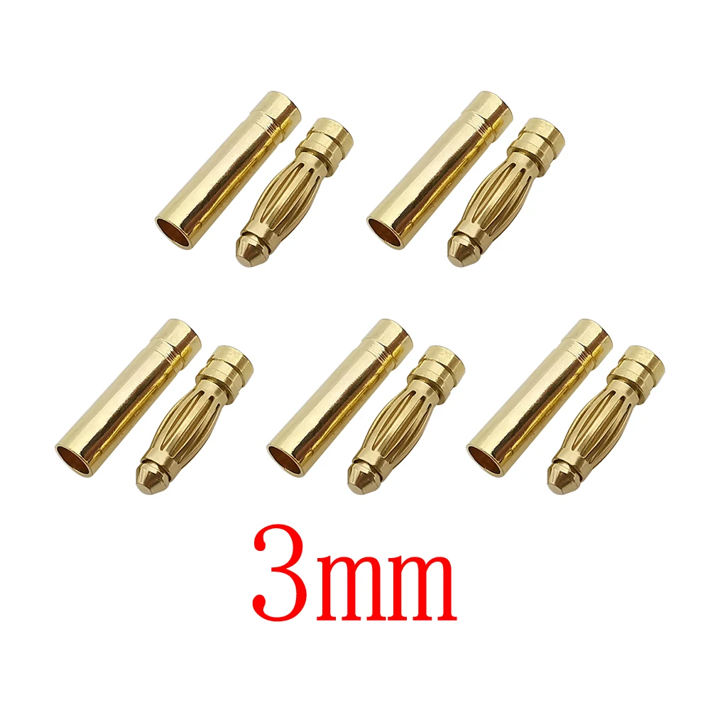 

Пулевые разъемы 2 мм 3 мм 3,5 мм 4 мм латунные 5 пар