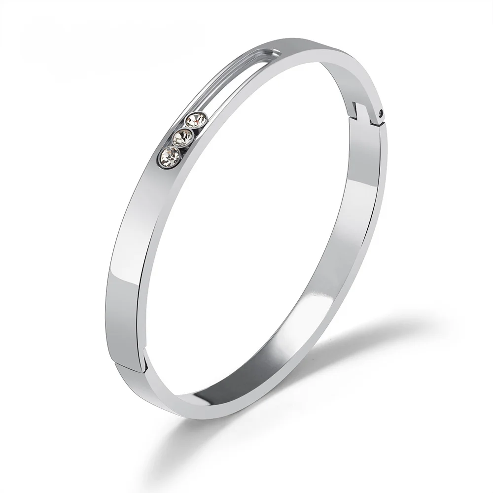 AENINE браслеты из нержавеющей стали манжеты для женщин полый дизайн