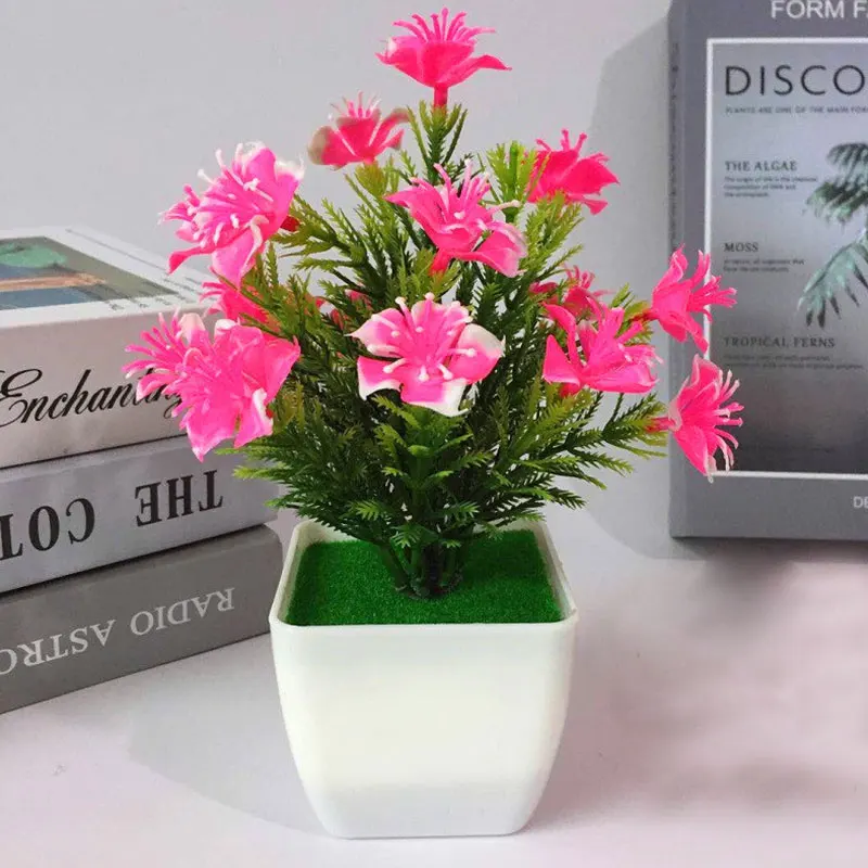 Имитация в горшках поддельный цветок маленький вишневый бонсай набор имитация