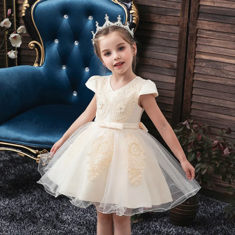 Новинка лета 2019 модное платье для маленьких девочек детское газовое платье-пачка