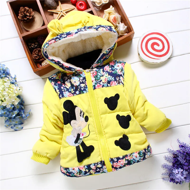 new winter baby girl clothes Mitch coat with hat and jacket winte minnie mouse girls | Детская одежда и обувь