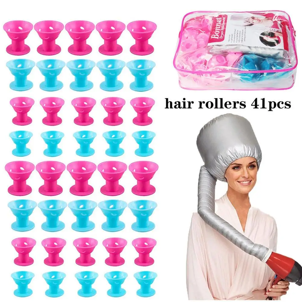 40 шт. волшебные бигуди для ухода за волосами силиконовые сна не нагреваются