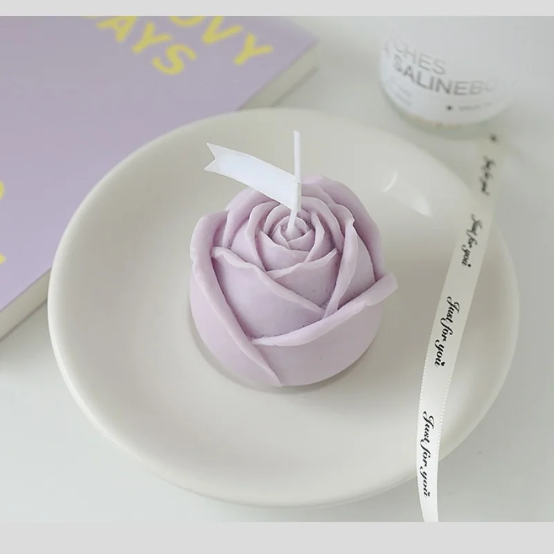 3D Свеча цветок розы форма для изготовления свечей силиконовая глина Смола