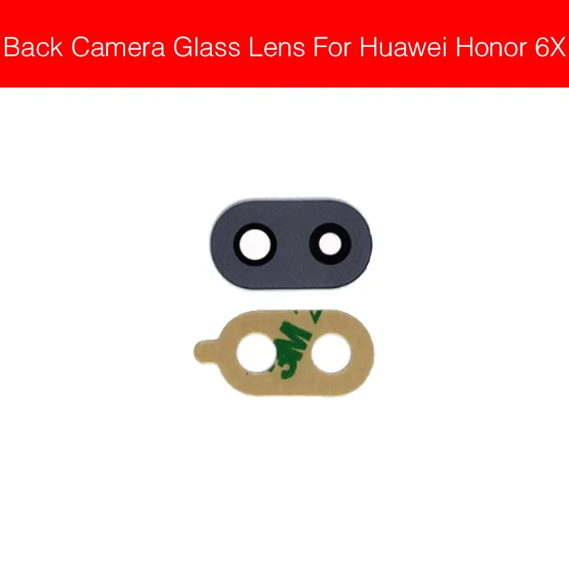 Honor 6X gray Стеклянная крышка для камеры заднего вида для huawei Honor 6A 6X 7A 7C 7X 8C 8X стеклянная наклейка на рассеиватель для huawei Honor Play 8A 6 7 - Цвет: Honor 6X gray