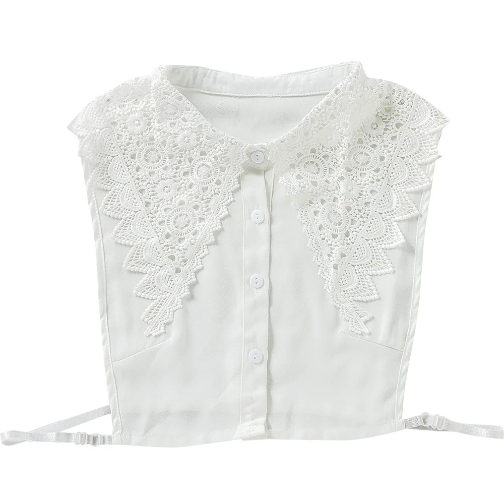 2019 белая женская рубашка с ложным воротником ложный воротник блузка лацканами