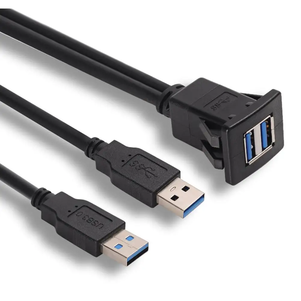 1 м двойной USB 3 0 автомобильный Удлинительный кабель для приборной панели
