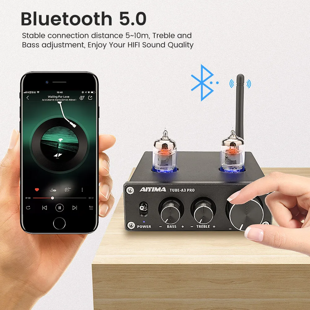 

AIYIMA Amplificador Bluetooth 5.0 6J1 Vacuum Tube Pre Amplifier 12V Home Audio Preamplifier Preamp AMP DIY Home Sound Theater