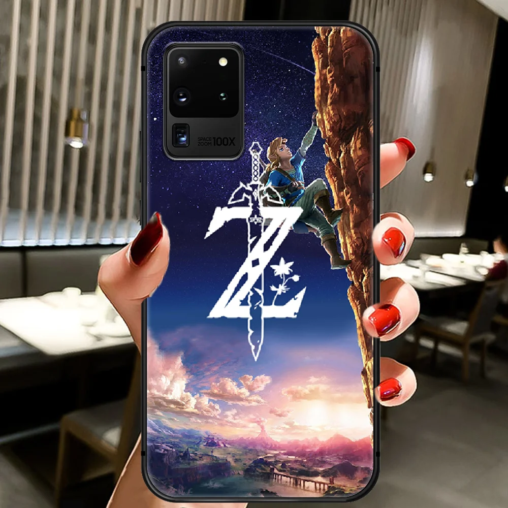 

Legend of Zelda Breath Phone Case Cover Hull For Samsung Galaxy S 6 7 8 9 10 e 20 Edge Uitra Note 8 9 10 Plus black Cover