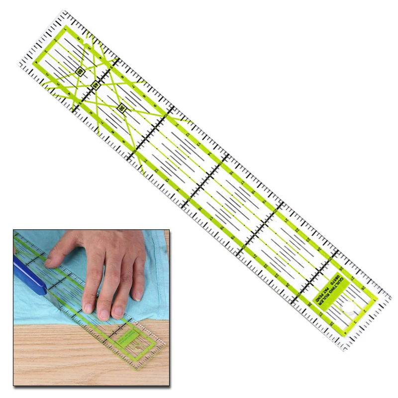 

Creative 5*30cm Acrylic Patchwork Ruler Double Color Feet Tailor Yardstick Cutting Quilting Sewing Measuring Tools Drawing Ruler
