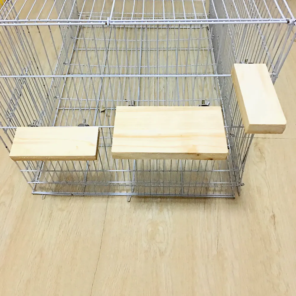 

Wood Stand Platform Toy Paw Grinding Clean Cage Accessories For Parrot Hamster CFE
