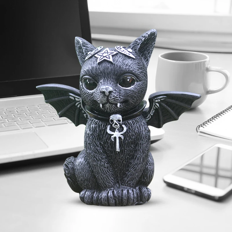 

2022 New Year Christmas Gift Cute Resin Cat Statue Magic Cat Statue Home Decoration Indoor Desktop Ornament Figurines