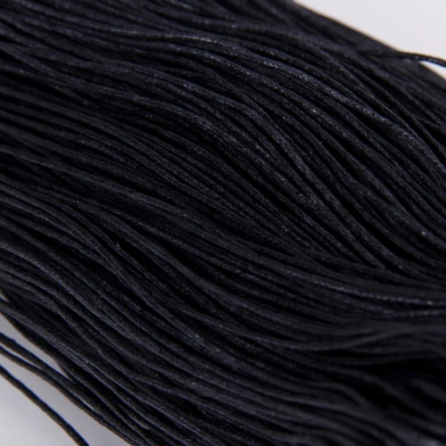 

2X 45 Meters Black Waxed Cotton Beading Cord Bead Strap String 1mm