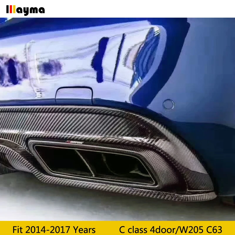 FD Style автомобильный диффузор из углеродного волокна для Mercedes Benz C class W205 C63 AMG Sport