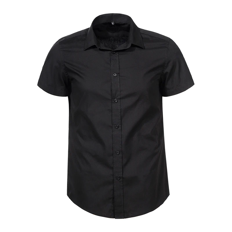 GLO-STORY Летние Формальные Рубашки с коротким рукавом для мужчин 2020 плюс размер