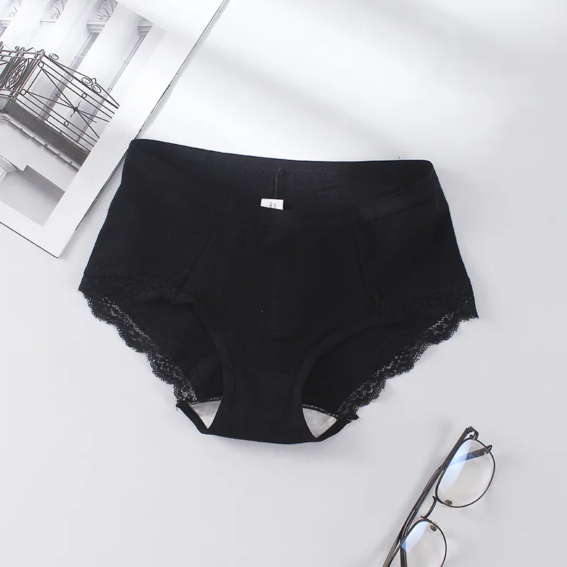 Японское хлопковое нижнее белье женские трусы кружевные трусики со средней