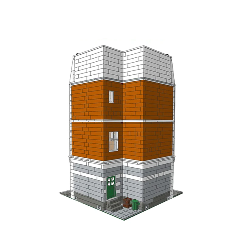 

3577 PCS MOC Toys City Street Scene Modern Hotel House Architecture Building Blocks Modular Construction Block Model