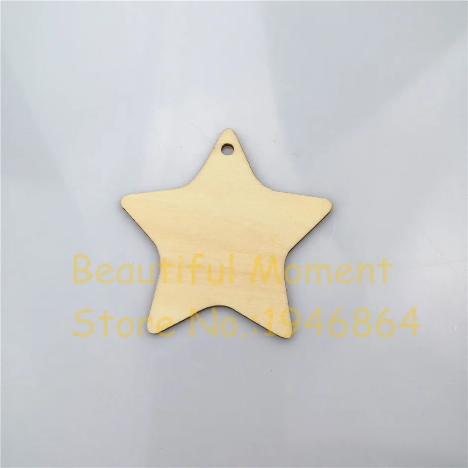 50X Новое поступление Деревянная звезда дизайн лазерная резка модная деревянная