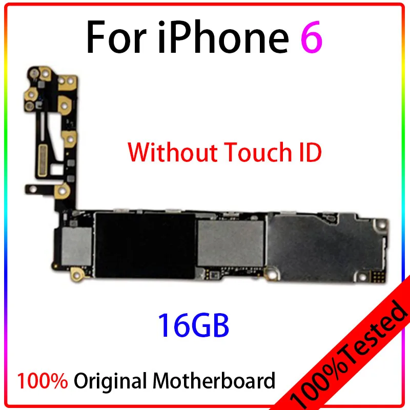 100%Original unlock For iPhone 6/6 Plus/6s/6s Plus Motherboard No touch ID Logic Board With Chips IOS System full tester iPhone6 | Мобильные