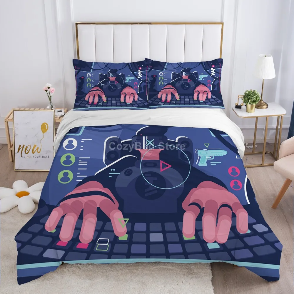 

Fashion New Gamepad Bedding Set Kids Modern 3d Duvet Cover Sets Comforter Bed Linen Twin Queen King Single Size Fashion Luxury