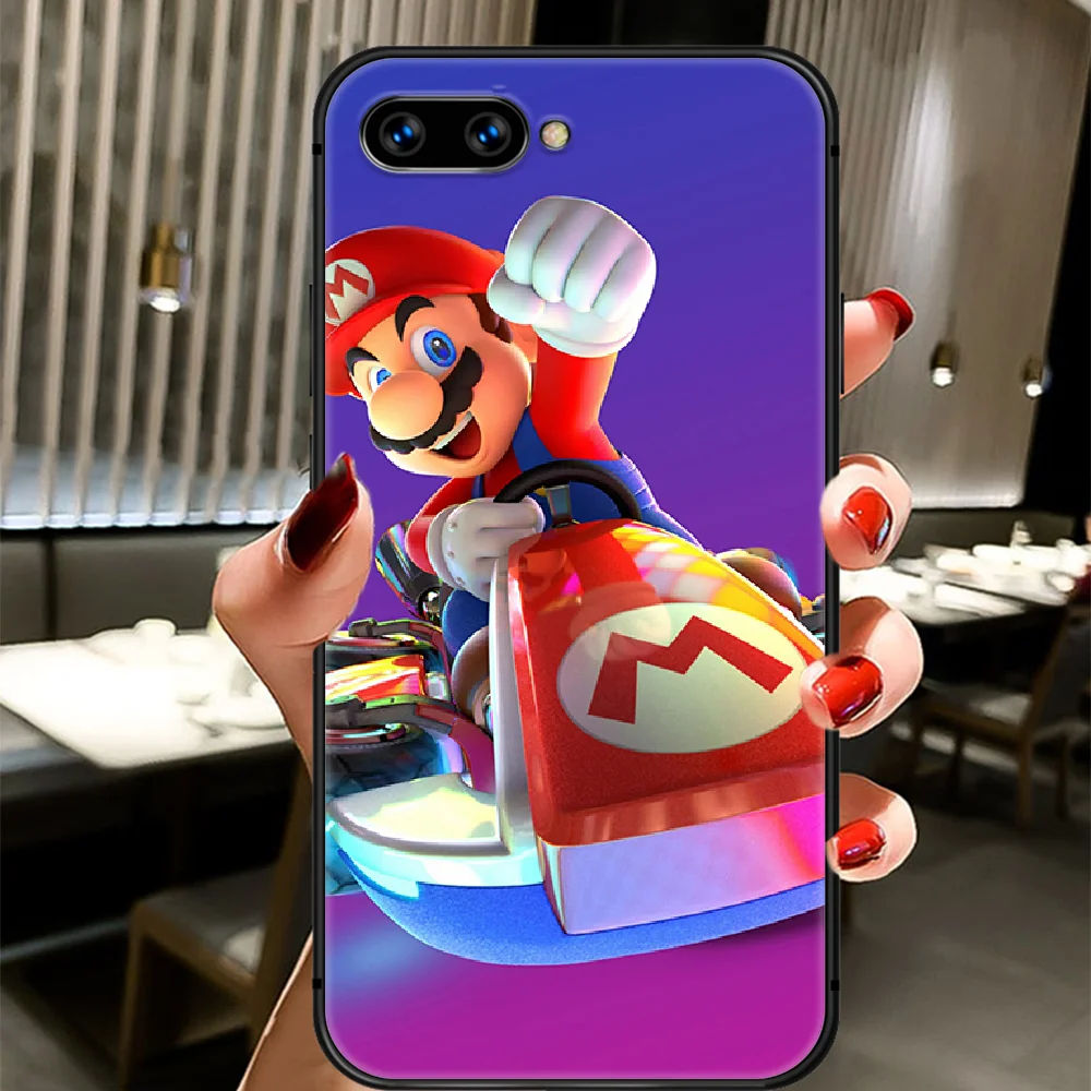 

Cartoon Game Marios Colorful Phone Case Cover Hull For HUAWEI Honor 8 8c 8a 8x 9 9a 9x V10 MATE 10 20 I Lite Pro black Hoesjes