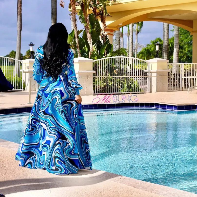 Африканские платья размера плюс для женщин с принтом Дашики африканская одежда