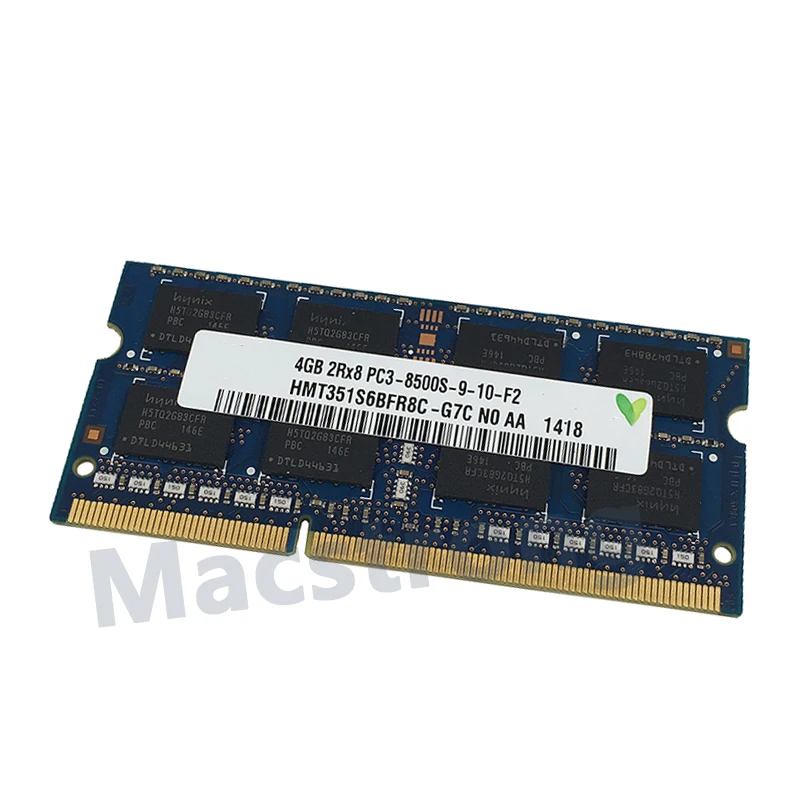 Оригинальный новый телефон 4 Гб 1 5 в DDR3 1066 МГц для MacBook Pro A1278 A1286 ОЗУ PC3-8500S A1297 модуль