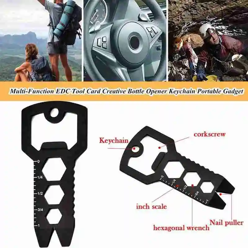 

EDC Gear Multi Tools Pocket Outdoor Survival Camping Wrench Portable Screwdriver Key Hanging Keychain Tool