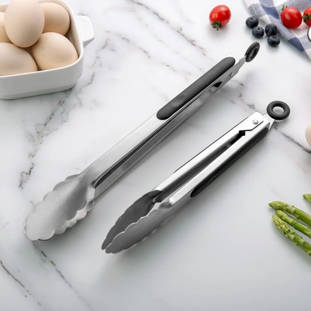 

9/12/16/18inch BBQ Tongs Food Stainless Steel Salad Serving Buffet Kitchen Tong Barbecue Clamp Bread Clip Utensil Cooking Tools