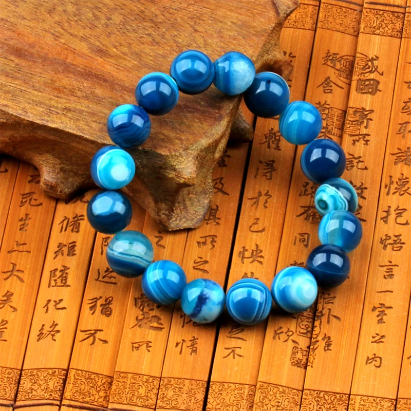 Мода натуральный камень любовь голубой жемчуг мечта полоса Ретро стиль шарм