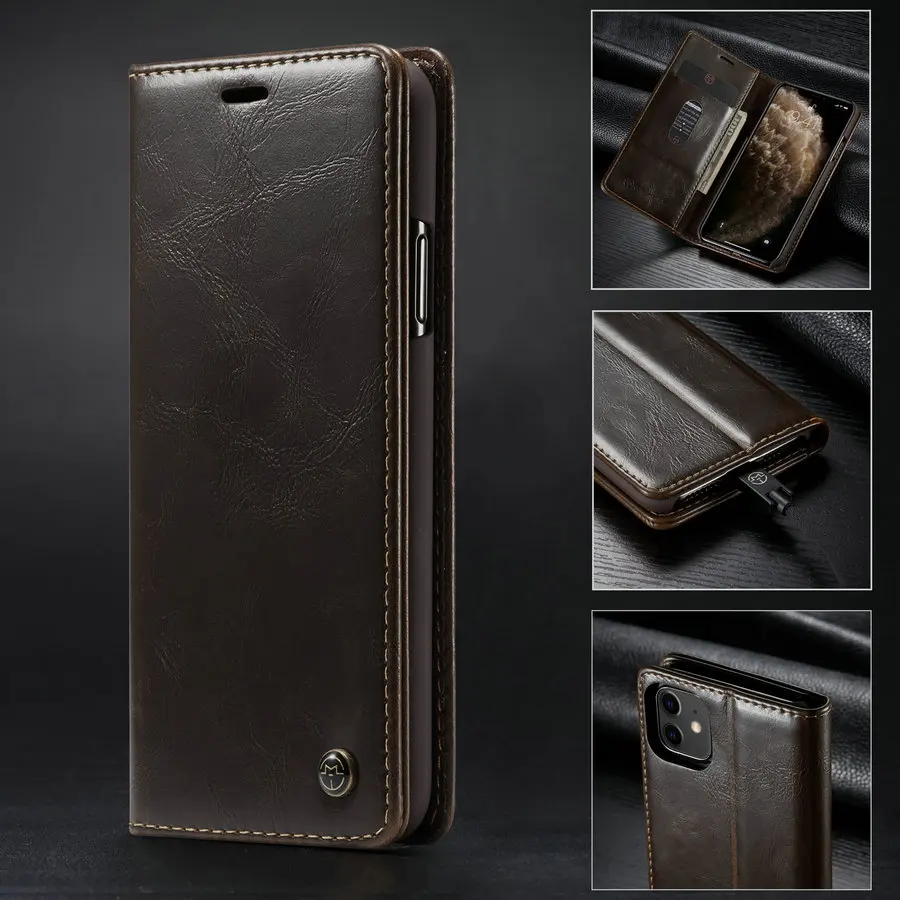 Чехол книжка для iPhone 12 Mini 11 Pro Max кожаный|Бамперы| |