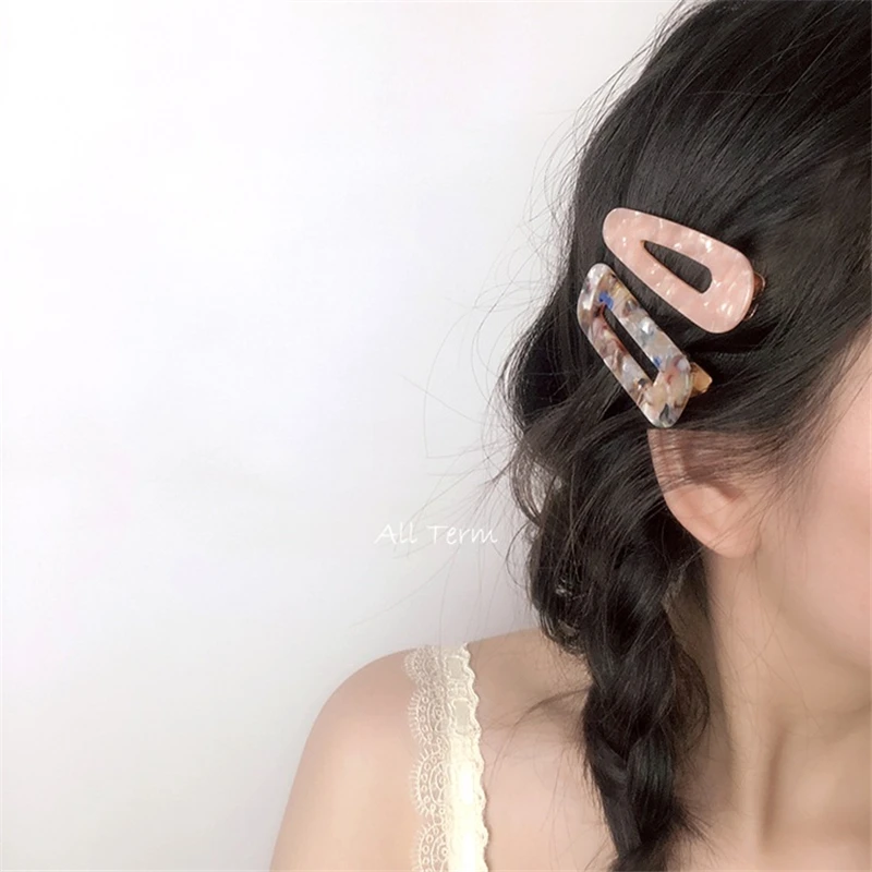 Женская заколка для волос в японском стиле с геометрическим рисунком форме капли