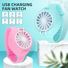 1 шт., ручной мини-вентилятор для наручных часов с USB-зарядкой