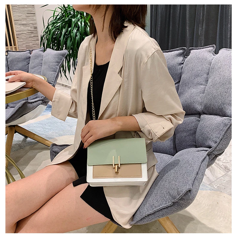

Crossbody Bags For Women Shoulder Small Square Bag Patchwork Chains Bolsos Para Mujer Designer Bolsa Feminina Sac De Luxe Femme