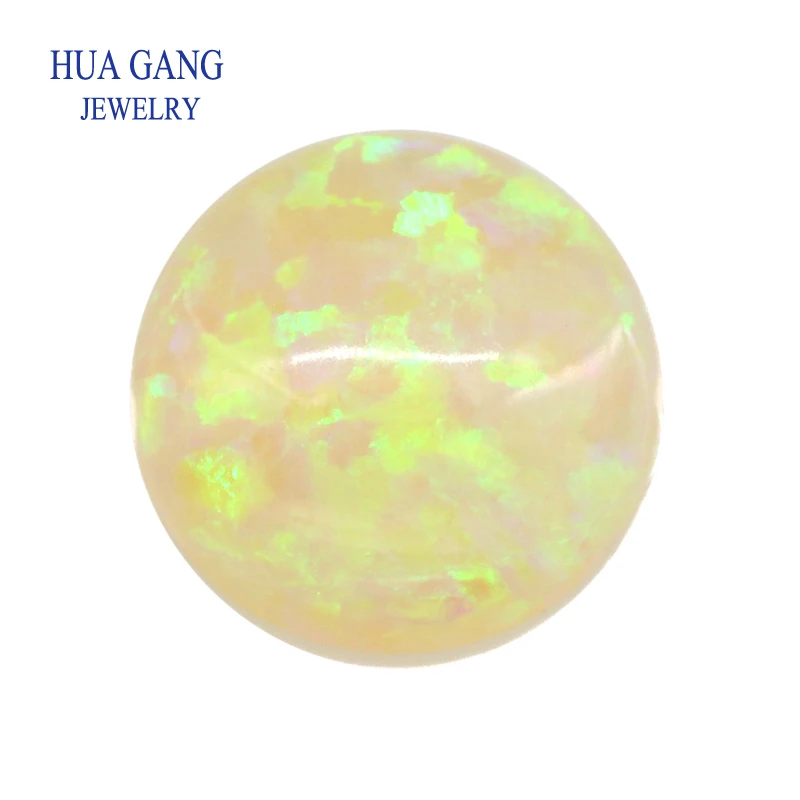 

OP04 Synthetic Opal Beads 10mm Round Cabochon Stone Loose Gemstone For Rings Earrings Necklaces Pendants Customized Jewelry
