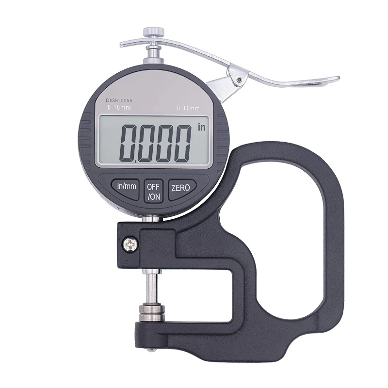 

Digital Thickness Gauge 0.4 inch/10mm 0.0005"/0.01mm Thickness Meter Precise Electronic Micrometer with LCD Display