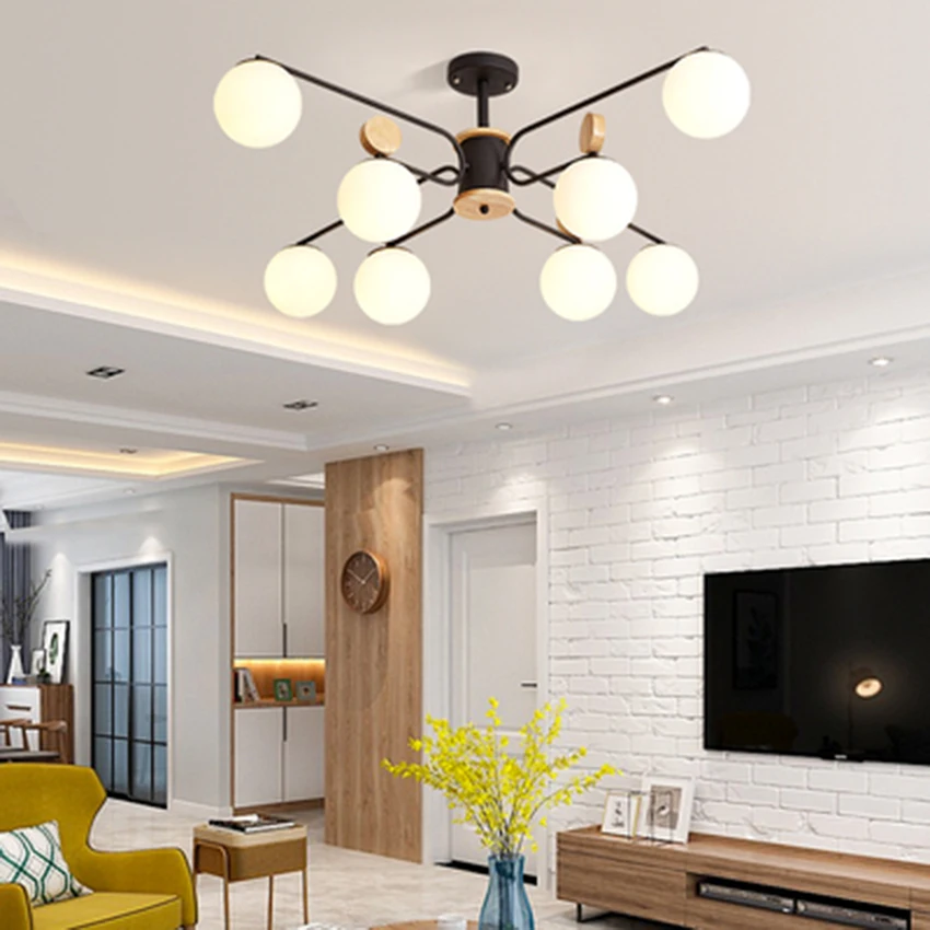 Скандинавский дизайн волшебные бобы светодиодный Современный Люстра из