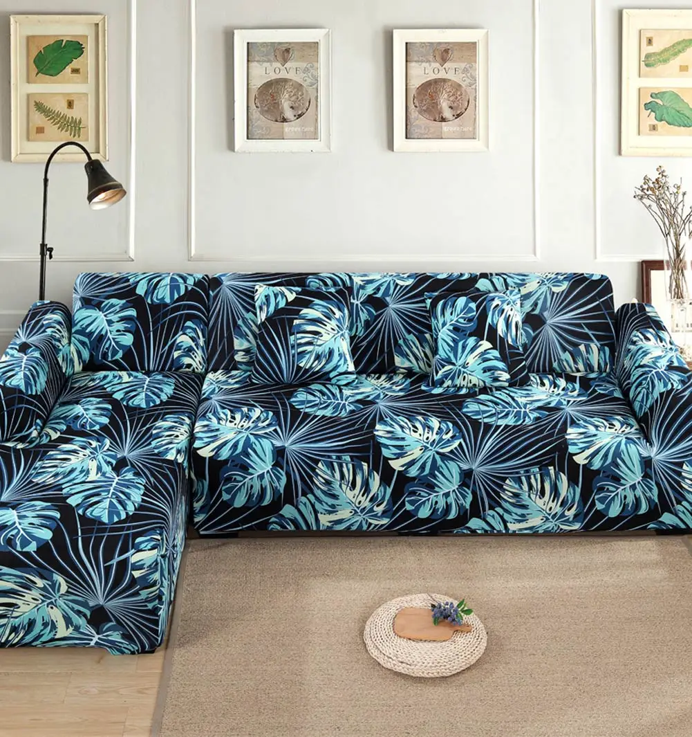 Чехол для дивана с принтом в скандинавском стиле эластичное покрытие из