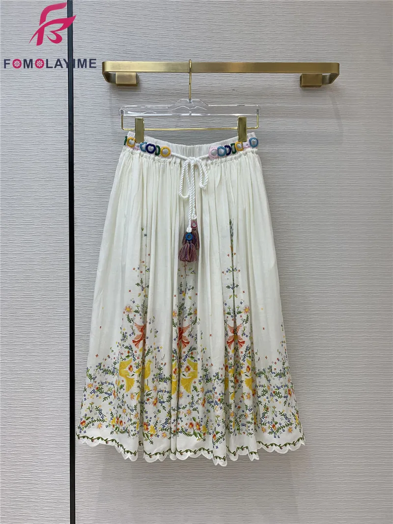 Женская юбка в этническом стиле подиумная винтажная осень 2020 | одежда