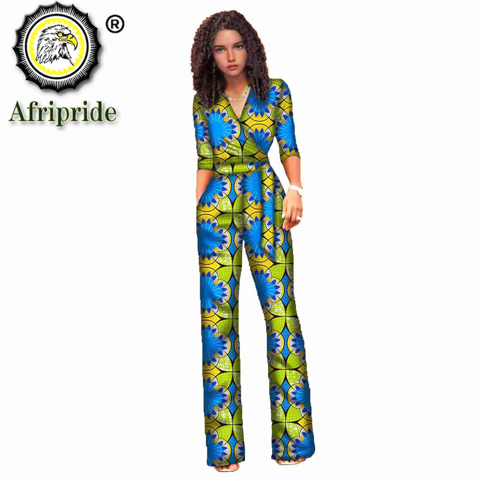 

African Clothes for Women Crop Top and Trousers Two Piece Set Ankara Outfits Outwear Plus Size Casual Clothing Clothes S2126005
