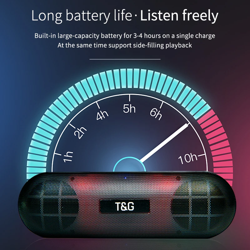 TG светодиодный Bluetooth уличный динамик металлический портативный супер бас