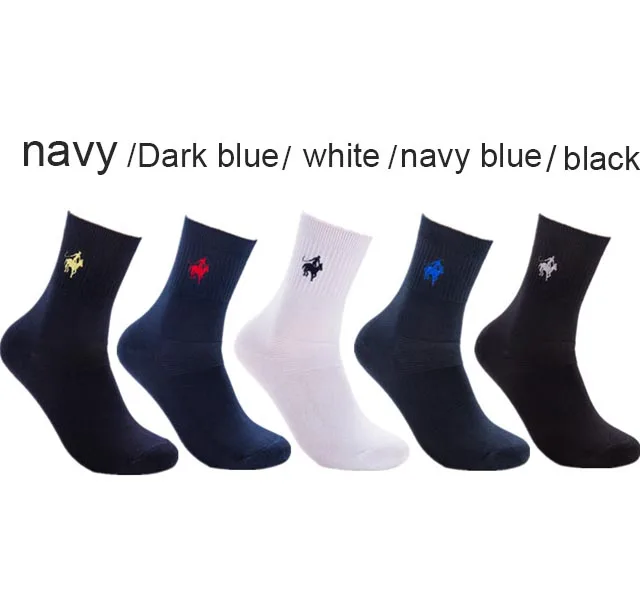 5 mix color 5 пар/лот пирполо фирменные мужские носки Meias мужские зимние теплые носки хлопок вышивка Высокое качество Мужская одежда носки для подарков - Цвет: 5 mix color