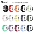 Ремешок BOORUI для часов huawei, силиконовый ремешок для умных часов huawei, ремешок для часов, аксессуары с серебряной пряжкой