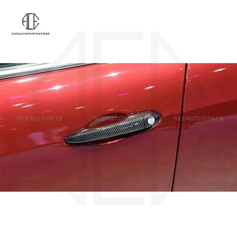 Чехол из натурального углеродного волокна для ручки двери автомобиля Maserati
