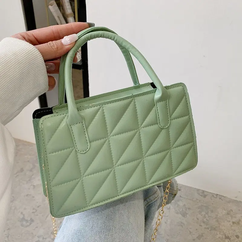 

Elegant High Quality Pu Leather Crossbody Tote Bag For Women 2021 Trendy Simply Solid Color Travel Shoulder Handbags And Pruses