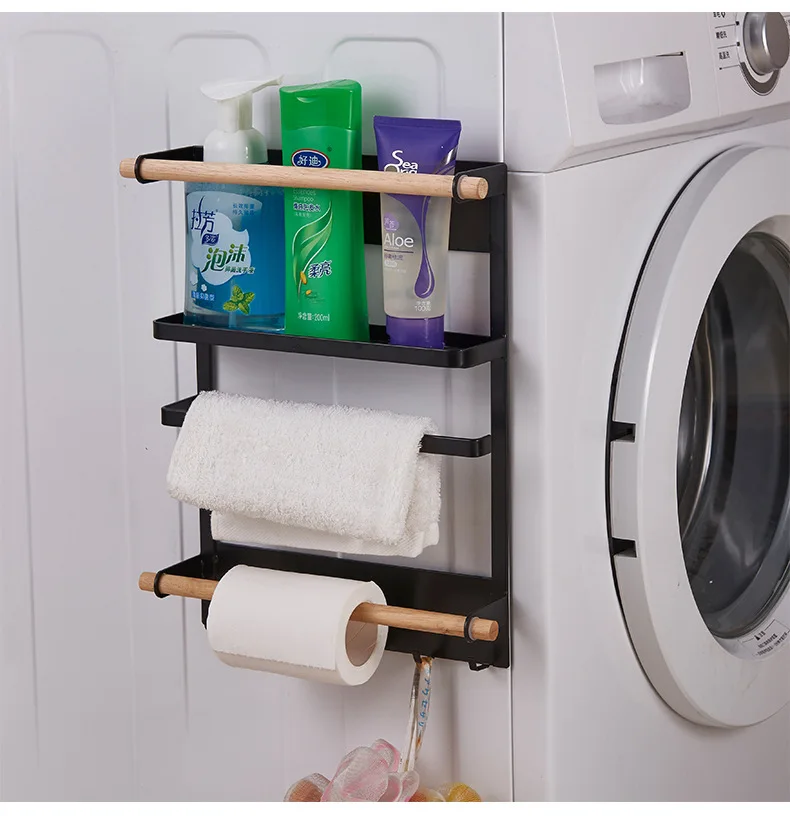 Кухонная Магнитная стойка для холодильника двойное Кованое железное хранилище